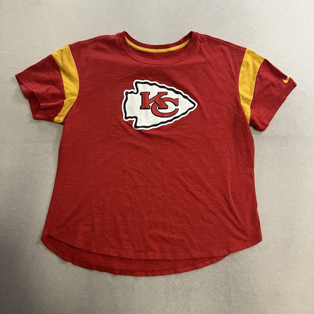 Nike Kansas City Chiefs Shirt Women's Size XL Red NFL Short Sleeve